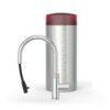 Quooker Flex Round Chroom met Combi+, kraan en reservoir samen op wit