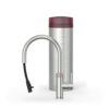 Quooker Flex Round RVS met PRO3, kraan en reservoir samen op wit