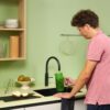 Quooker Fusion Round Zwart met Combi en een CUBE, de afwerking Zwart van dichtbij