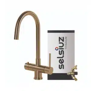 Selsiuz-kokend-water-kraan-Titanium-Combi-extra-boiler-Rond-Gold