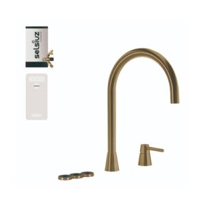 Selsiuz-kokend-water-kraan-Titanium-Combi-Extra-Boiler-Cooler-Osiris-Cone-Counter-Gold