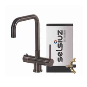 Selsiuz-kokend-water-kraan-Titanium-Combi-extra-boiler-Haaks-Gun-Metal