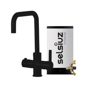 Selsiuz-kokend-water-kraan-Titanium-Combi-extra-boiler-Haaks-Zwart