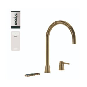 Selsiuz-kokend-water-kraan-Titanium-Single-Boiler-Cooler-Osiris-Cone-Counter-Gold