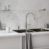 Quooker Classic Fusion Round RVS met PRO3 en een CUBE in een vierde keukenopstelling
