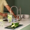 Quooker Classic Nordic Round RVS met PRO3 in een tweede keukenopstelling