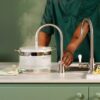 Quooker Classic Nordic Round RVS met PRO3 in een derde keukenopstelling