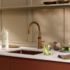 Quooker Classic Fusion Round Messing Patina met PRO3 in een keuken