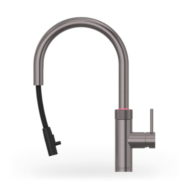 Quooker Flex Round Gunmetal losse kraan, productfoto op wit
