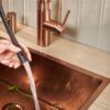 Quooker Flex Round Rosé Koper Losse Kraan in een derde keukenopstelling