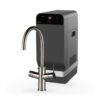 Unito Universe Rond Gunmetal met LAVA XL 8 liter, kraan en reservoir samen op wit