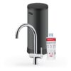 Franke Maris Touch 3-in-1 Rond Chroom met Maris 7 liter, kraan, reservoir en filter samen op wit