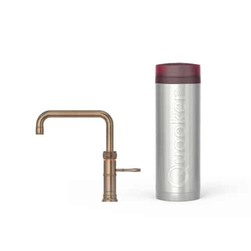 Quooker Classic Fusion Square Messing Patina PRO3 boiler
