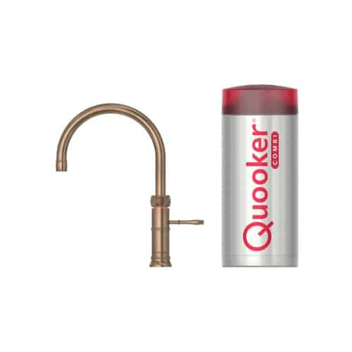Quooker Combi Classic Fusion Round Messing Patina
