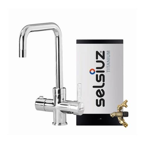 Selsiuz kokend water kraan Titanium Combi extra boiler Haaks Chroom