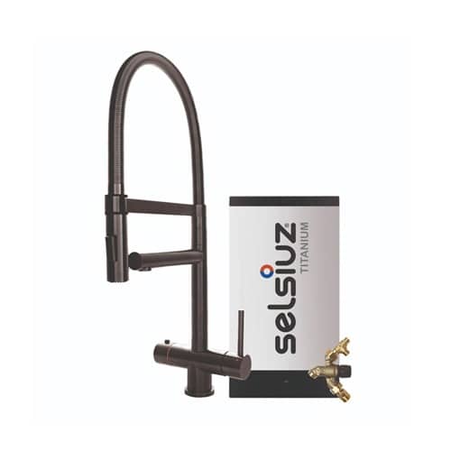 Selsiuz kokend water kraan Titanium Combi extra boiler XL Gun Metal 1