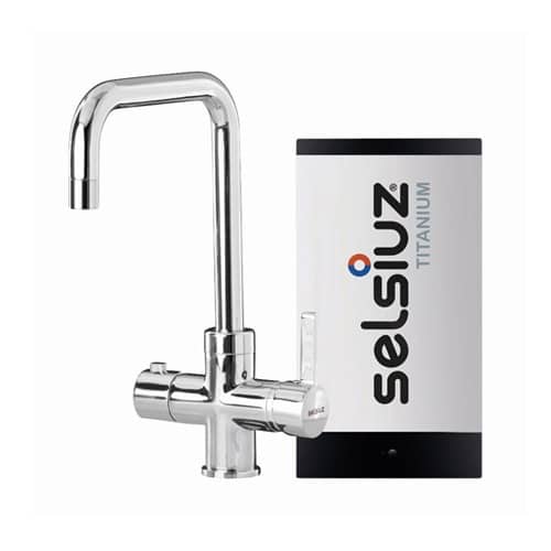 Selsiuz kokend water kraan Titanium Single Boiler Haaks Chroom