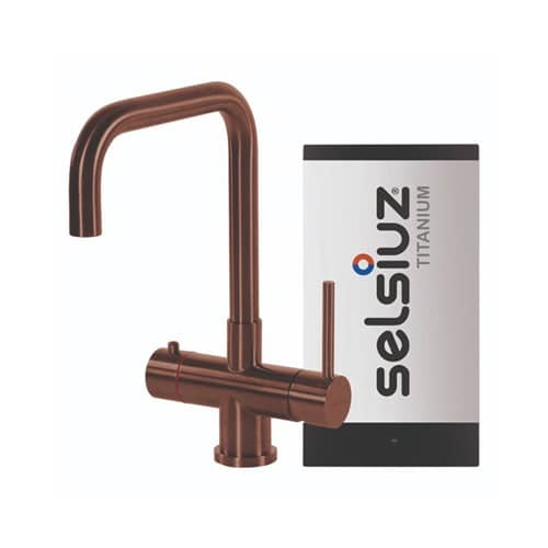 Selsiuz kokend water kraan Titanium Single Boiler Haaks Copper