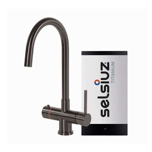Selsiuz kokend water kraan Titanium Single Boiler Rond Gun Metal