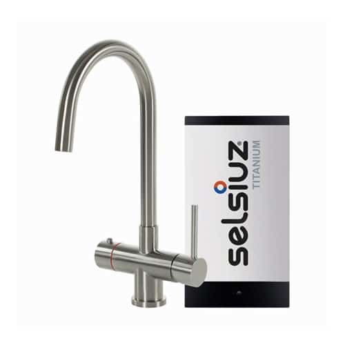 Selsiuz kokend water kraan Titanium Single Boiler Rond RVS