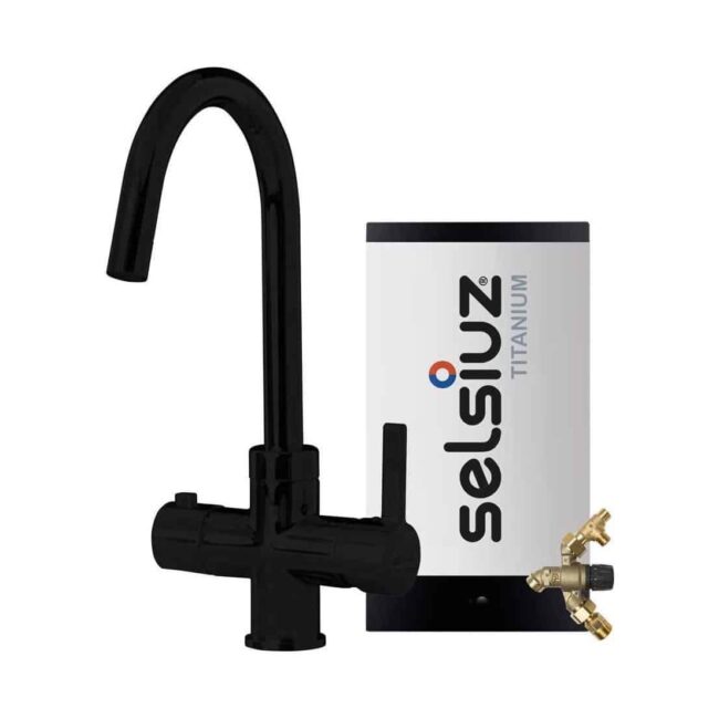 Selsiuz 3-in-1 Titanium Combi Extra Boiler Rond Zwart