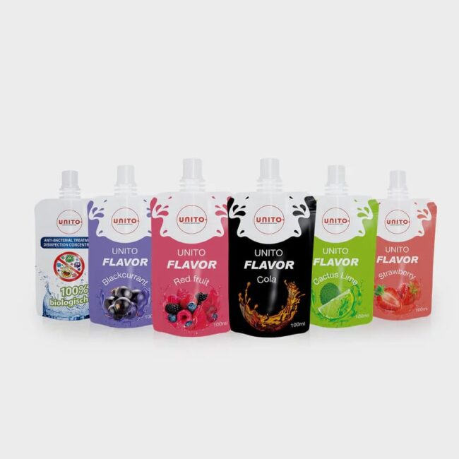 UNITO Juice Bar 5 flavor pack + disinfectant