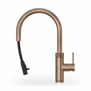 Quooker Flex Round Messing Patina losse kraan, productfoto op wit