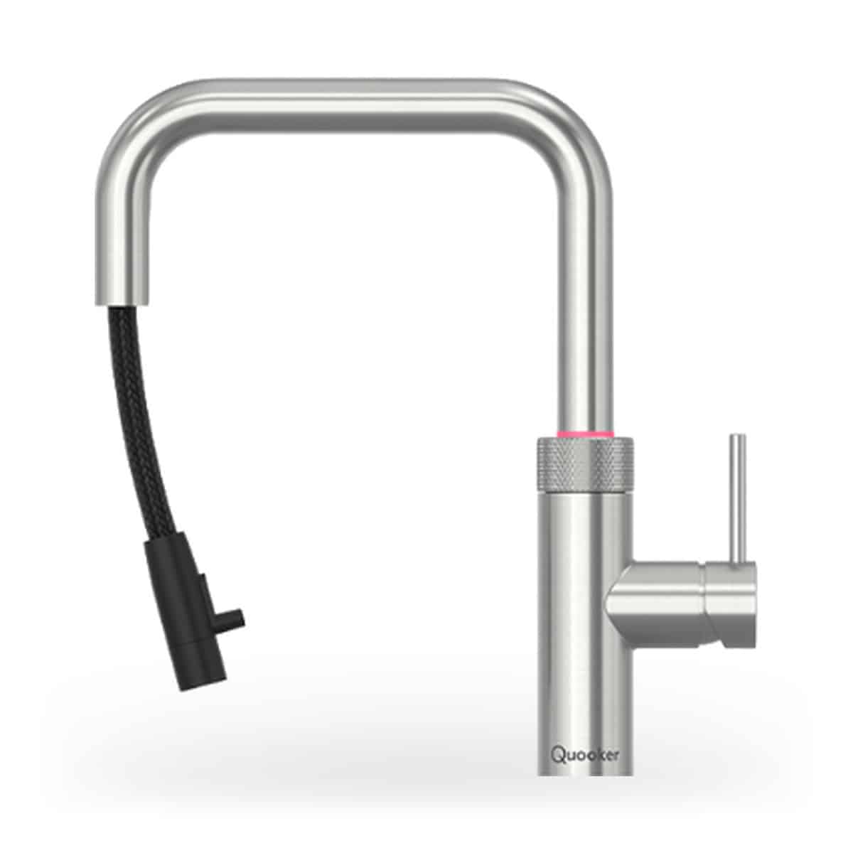 Quooker Flex Square RVS met Combi 2 Quooker Flex Square RVS met Combi, de kraan los, 330 millimeter hoog