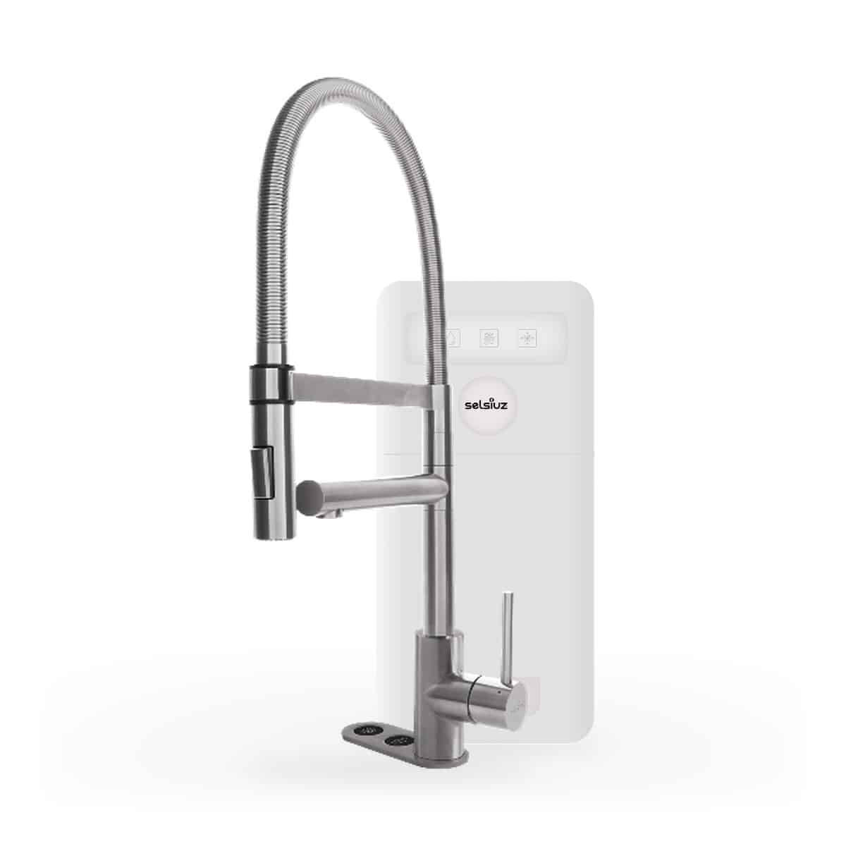 Selsiuz Cool 4-in-1 XL RVS met Cooler 1 Selsiuz Cool 4-in-1 XL RVS met Cooler, kraan en reservoir samen op wit