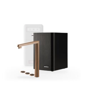 Selsiuz Hexagon 5-in-1 Copper met Classic boiler single en een Cooler, kraan, reservoir en Cooler samen op wit