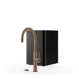 Selsiuz Motif 3-in-1 Copper met Click boiler, kraan en reservoir samen op wit