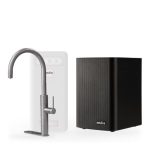 Selsiuz Motif 5-in-1 RVS met Classic boiler single en een Cooler, kraan en reservoir samen op wit