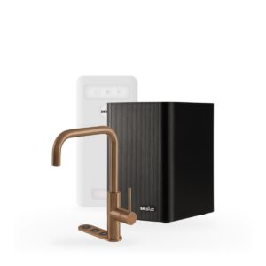 Selsiuz Unlimited 5-in-1 Haaks Copper met Classic boiler single en een Cooler, kraan, reservoir en Cooler samen op wit